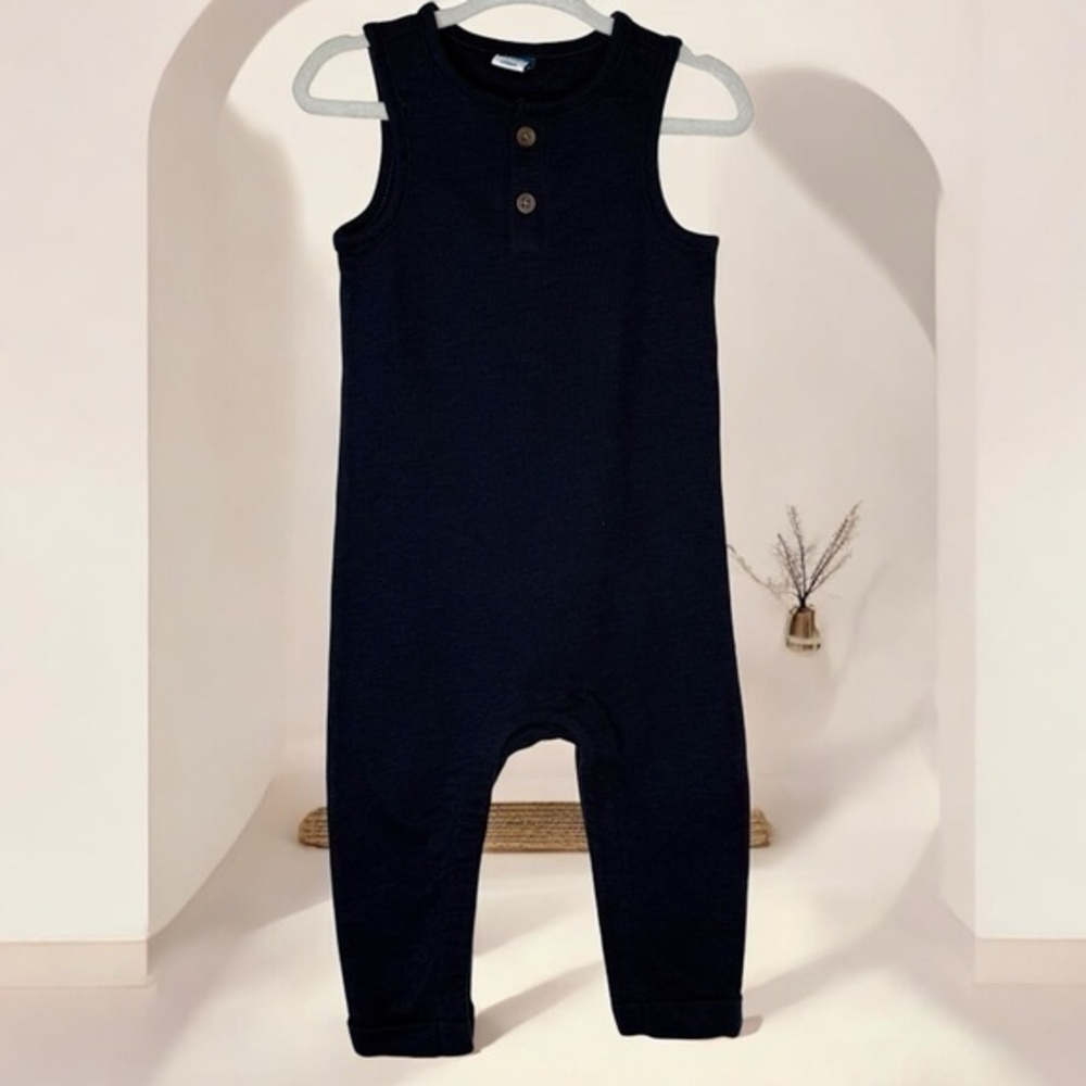 Old Navy Unisex Sleeveless Sweater-Knit Henley One-Piece for Baby In the Navy